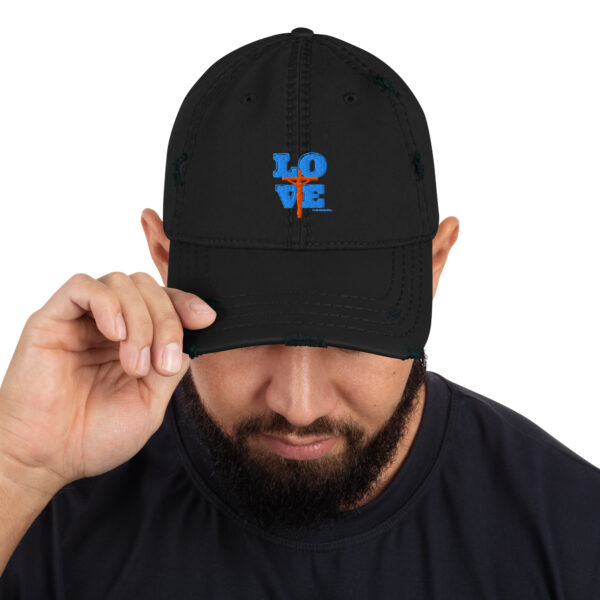 "LOVE" Distressed Dad Hat - Image 7
