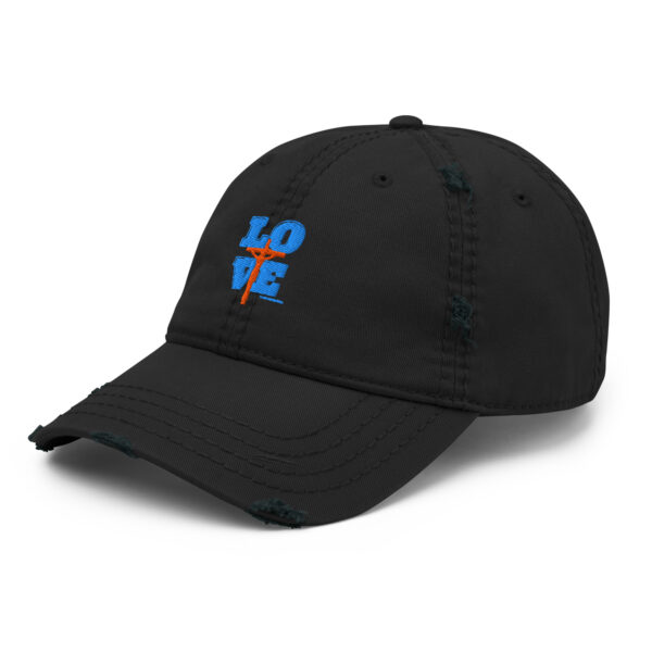 "LOVE" Distressed Dad Hat - Image 3