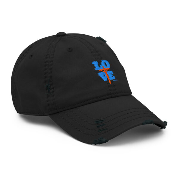 "LOVE" Distressed Dad Hat - Image 4