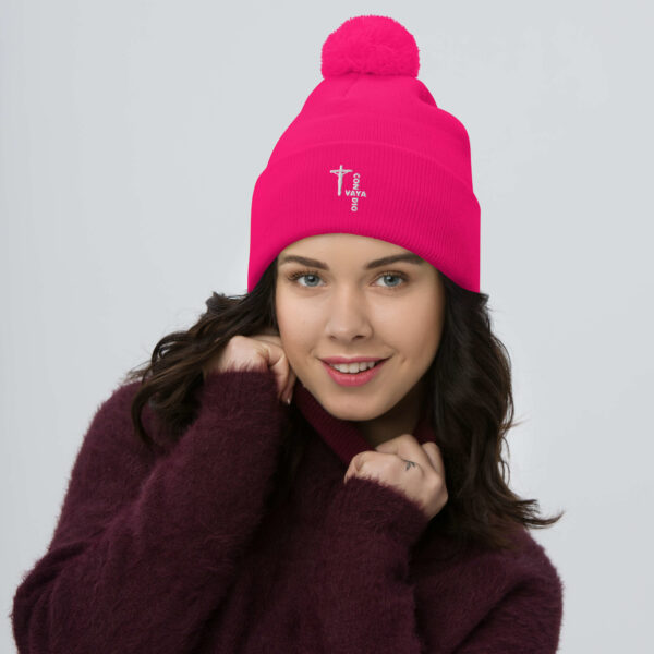 "Con Vaya Dios" Pom Beanie - Image 2