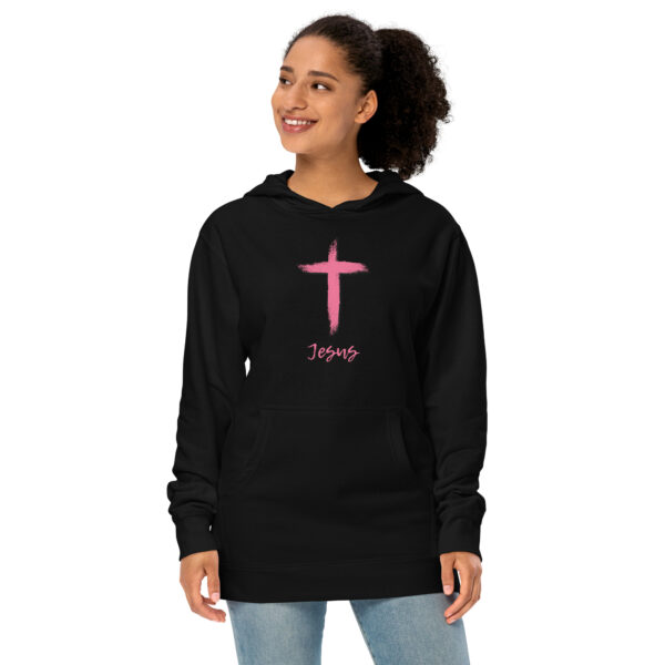 "Jesus" Unisex Midweight Hoodie - Image 2