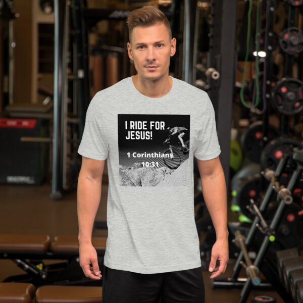 Men's "1 Cor 10:31 Mountain Bike" Tee - Image 6