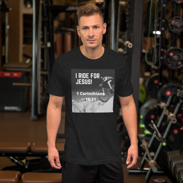 Men's "1 Cor 10:31 Mountain Bike" Tee - Image 9